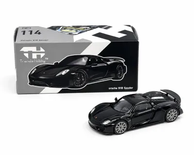 Trends Hobby 241086-B - Porsche 918 Spyder Black with Carbon Top 164 Diecast Model C