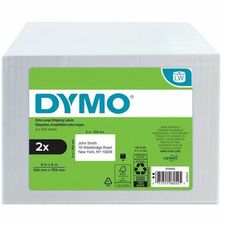 Newell Brands 2026405 - DYMO DT Paper Labels, 4 x 6, White, 220 LabelsRoll, 2 RollsC