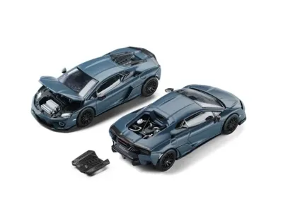 Trends Hobby 241082-A - Lamborghini Temerario Matt Blue Metallic 164 Diecast Model C