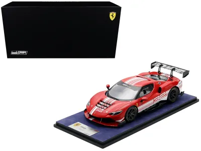 Looksmart LS18RC027 - Ferrari 296 GT3 Challenge 32 Launch Version Red with White S