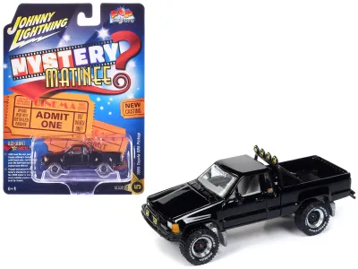 Johnny Lightning JLPC014-JLSP374 - 1985 Toyota SR5 Pickup Truck Black Mystery Matinee Movie Pop