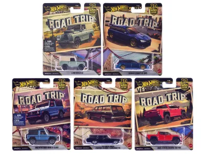 Hot Wheels FPY86-961V - Road Trip 5 piece Set Car Culture 10th Anniversary Series V 