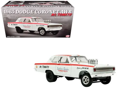 Acme A1806513 - 1965 Dodge Coronet AWB Mr. Tomato White with Red Stripes Lim