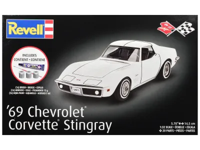 Revell 77684 - Level 3 Model Kit 1969 Chevrolet Corvette Stingray All-Inclu