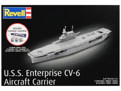 Revell 75824 - Level 4 Model Kit U.S.S. Enterprise CV-6 Aircraft Carrier Al