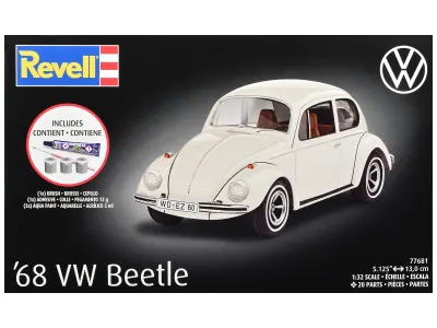 Revell 77681 - Level 3 Model Kit 1968 Volkswagen Beetle All-Included Kit 13