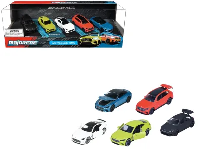 Majorette MJ8502105000 - Mercedes-AMG 5 Piece Set 164 Diecast Model Cars by Majorette