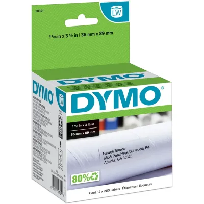 Newell Brands DYM 30321 - Dymo Large Address Labels - 1 25 Width x 3 12 Length - Recta