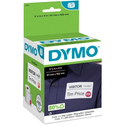 Newell Brands 30911 - Dymo LabelWriter Time-expire Name Badge Labels - 2 14 Width 