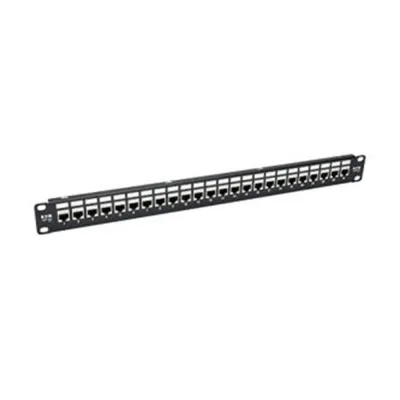 Eaton Tripplite N254-024-SH-6A - 24 Port Rackmount Cat6a Shielded Feedthrough Patch Panel RJ4