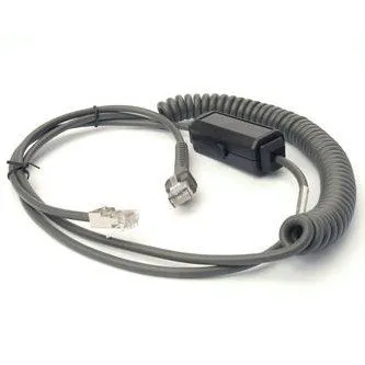 Zebra CBA-R28-C09ZAR - 9FT RS232 Coiled Cable for Verifone Ruby Terminals